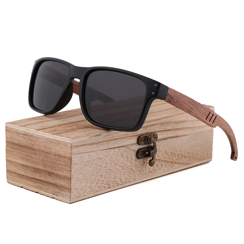 Gafas de sol polarizadas madera hechas a mano para hombre y mujer, lentes de sol madera para conducción deportiva, UV400 Occhiali da sole da uomo|De los hombres gafas de -