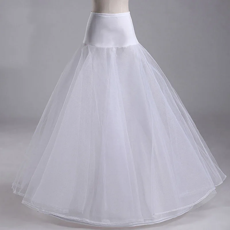 Wedding Bridal Petticoat With Train Underskirt Cosplay Party Crinoline Slips Large Wasit Without Hoops