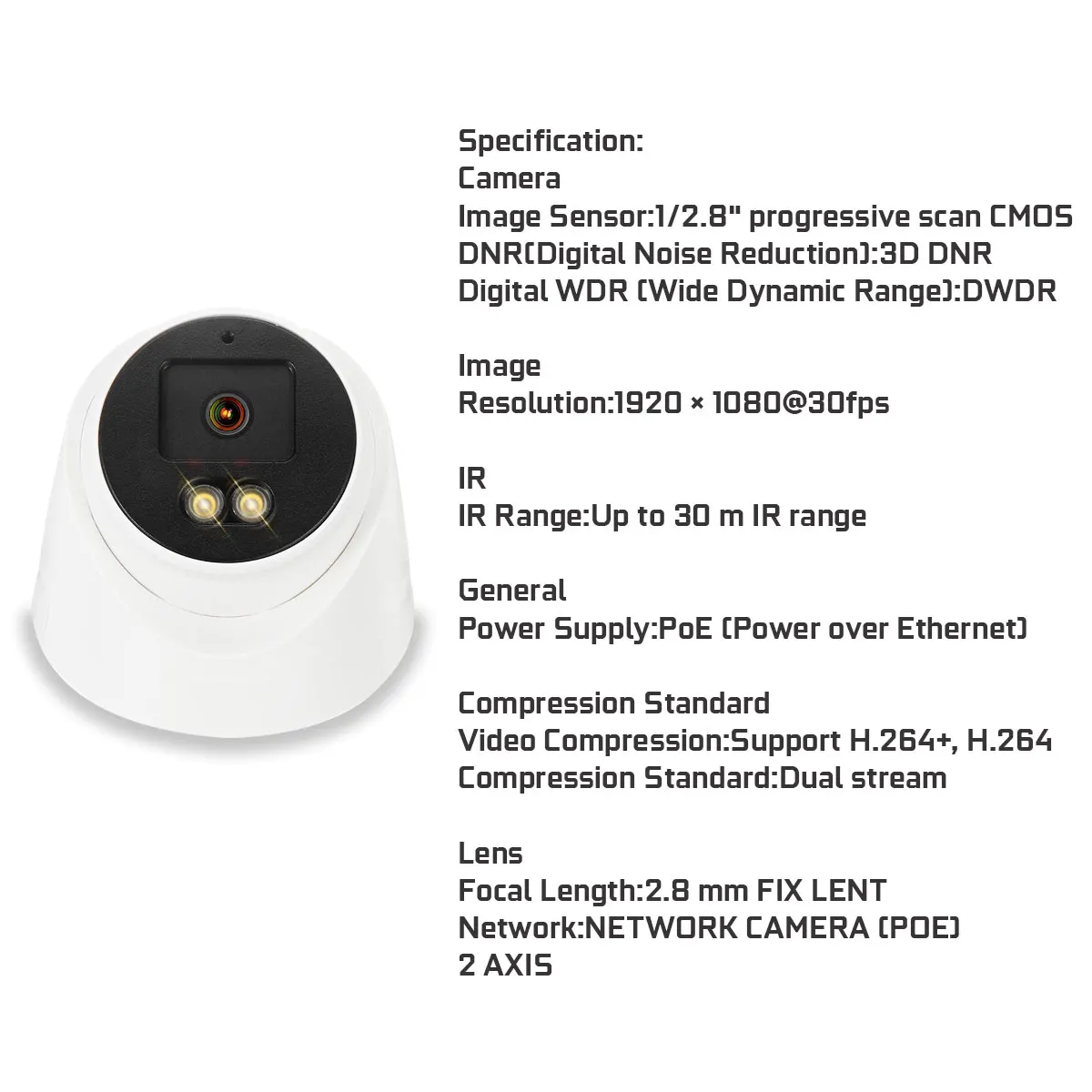 Ip-камера Wifi камера полноцветная ночного видения 2МП охранная наружная камера видеонаблюдения CCTV ночного видения видеонаблюдение POE
