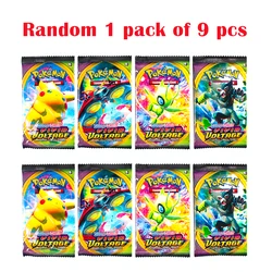 Caja de cartas de Pokemon, 9 piezas, TCG: sol y luna, Mega energía brillante, juego de cartas coleccionables de Pokemon