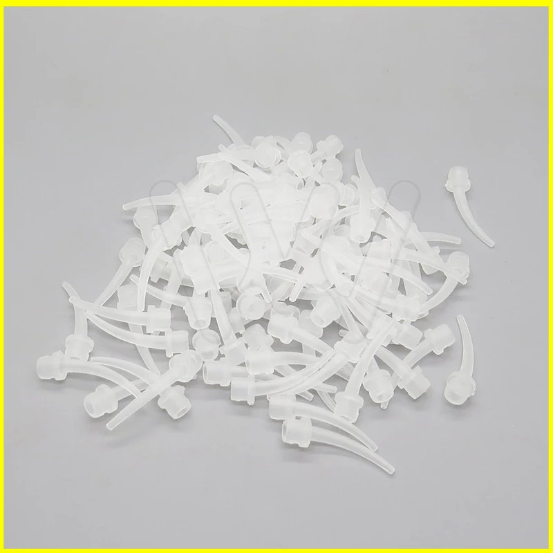 

100 Pcs Dental Materials Intraoral Impression Mixing Tips Nozzles N3 Transparent Mixer Syringe Dentist Products