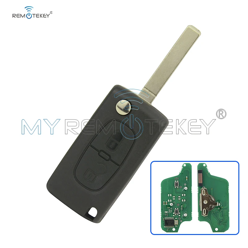

Flip remote car key for Citroen Peugeot 2 button 433mhz VA2 PCF7941 electronic circuit board