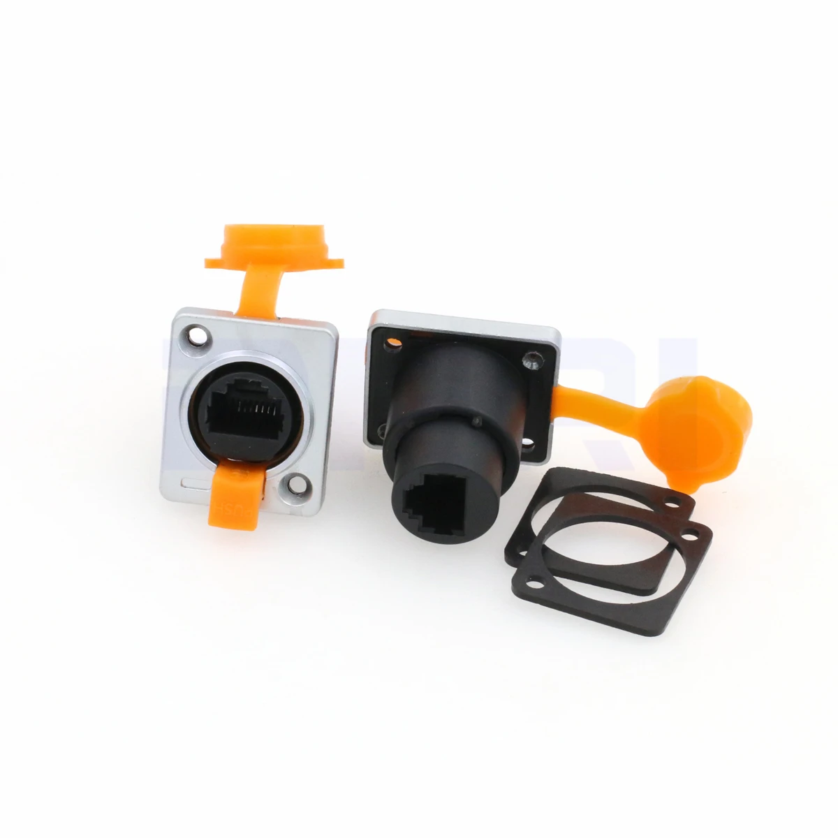 2 шт./лот RJ45 водонепроницаемые разъемы гнездовые Панельное крепление IP65