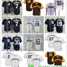 Мужская футболка из джерси с изображением героев из Сан-Diego Eric Hosmer Tony Gwynn Trevor Hoffman Manuel Margot Christian Villanueva Jose Pirela Carlos Asuaje