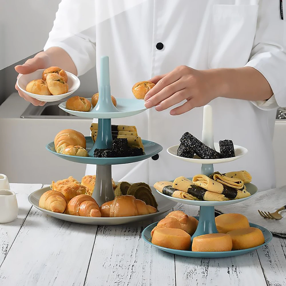 3 Layers Creative Cake Stand Wedding Plate Fruits Vegetable Placed Tool Afternoon Tea Display Tray Party Cupcake | Дом и сад
