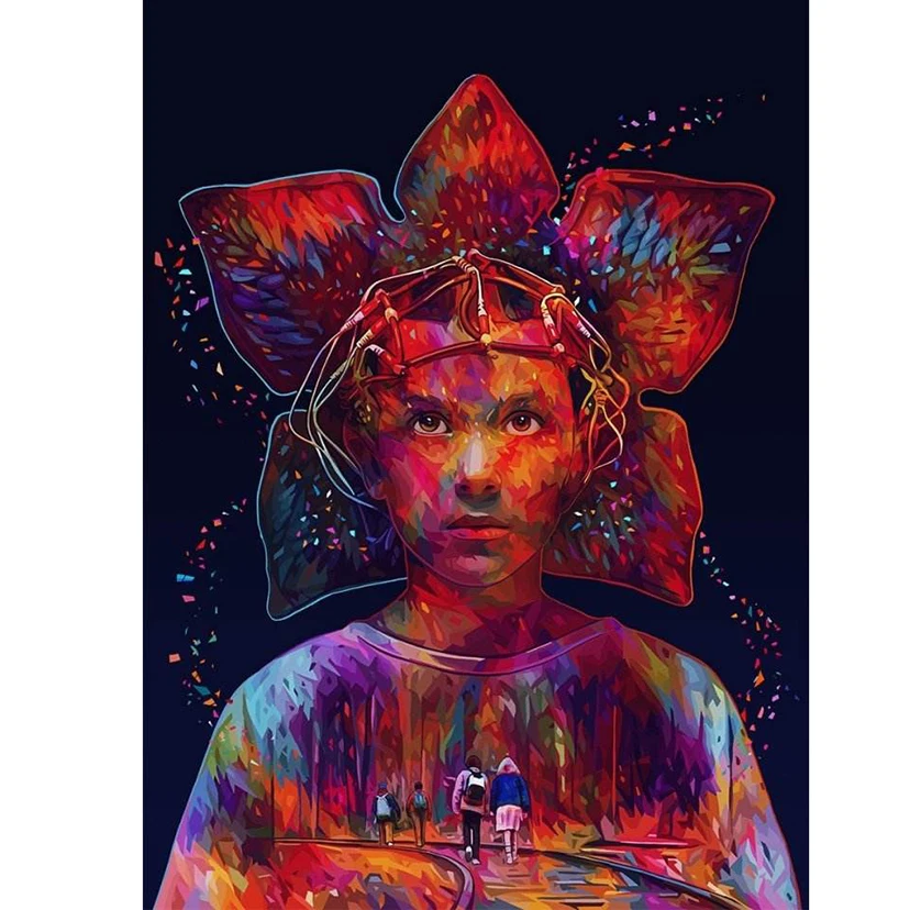 Алмазная 5D Вышивка очень странные дела картина с полными квадратными/круглыми