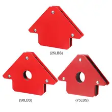 75/50/25LB пайки локатор Магнитный съемник для жестких бирок для электронного отслеживания товара Магниты Сварки держатель 3 угол стрелка Сварочный позиционер сварочный инструмент Аксессуары