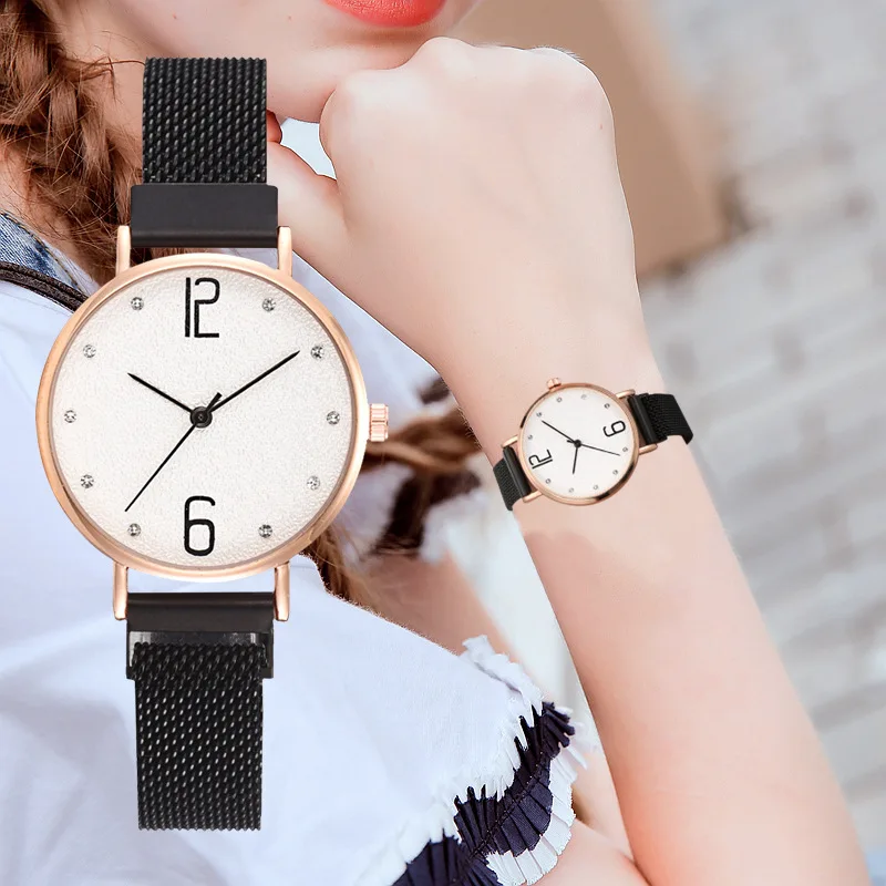 

Fashion classic ladies watch Digital Display Full Stainless Steel Bracelet Women wristwatch Quartz clock Built-in battery A3823