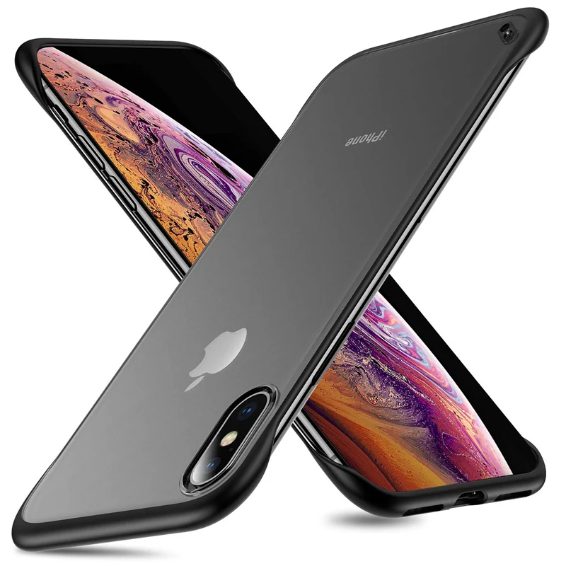 

Anti Knock Transparent Matte Hard Frameless Phone Case For iPhone XS Max XR X Ultra-thin Rimless Cases For iphone 6 6S 7 8 Plus