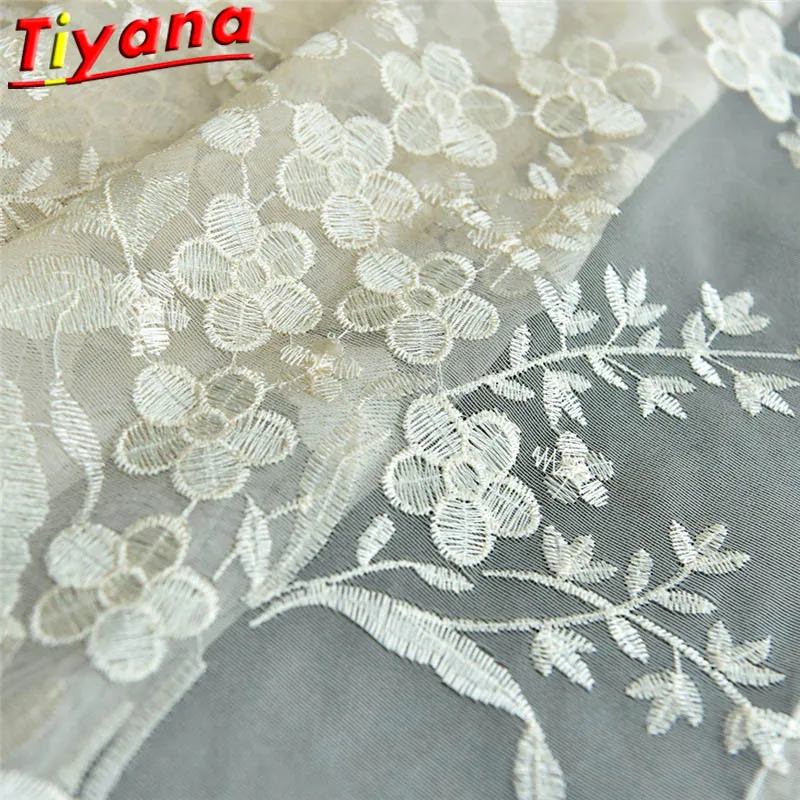 

Little Flower Embroidery Window Screen Curtains for Living Room Rural Romantic Lace Tulle for Balcony WP450#30