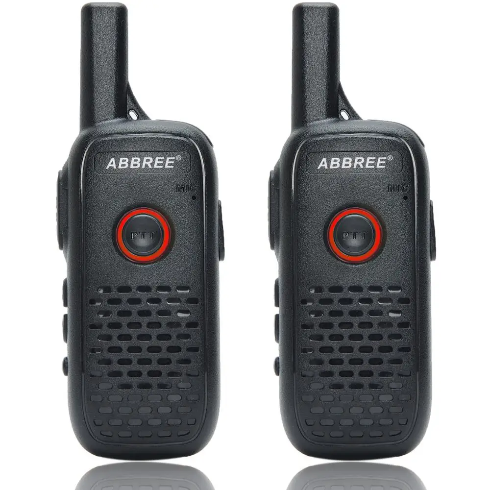 2 шт. ABBREE AR-Q2 мини рация радиостанция ультра-тонкий двойной PTT USB зарядка двухстороннее радио портативный VOX