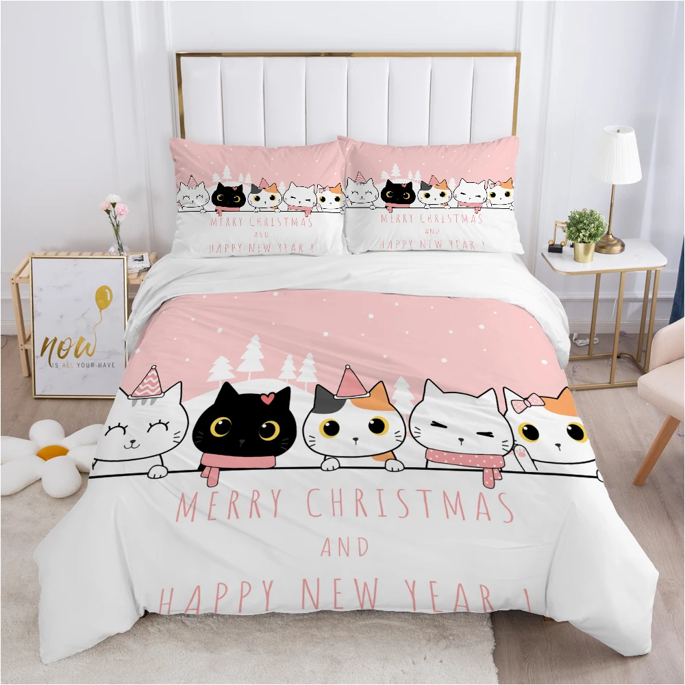 

Children Bedding set for Kids Baby Child 140x200 200x200 Quilt/Blanket Duvet Cover Set Pillowcase Bed linens bedclothes Cute cat
