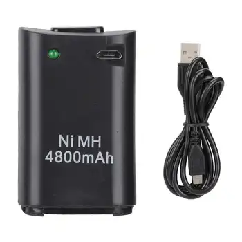 

2-in-1 4800mAh Rechargeable Gamepad Ni-MH Battery For Xbox 360 Controller Console