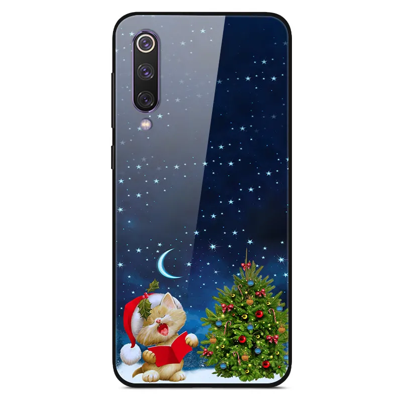 christmas 7 D для huawei Honor 7C 7A Pro Чехол, стеклянная задняя крышка, Жесткий Чехол для huawei Honor 7C чехол, модная мягкая ТПУ Рамка Honor 7 A C 5,7 - Цвет: christmas 7