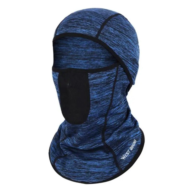 WEST BIKING Winter Face Mask Warm Balaclava Scarf Helmet Hat Cap for Ski - Цвет: Синий