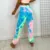 2021 Tie Dye Joggers Тренировочные Брюки Женщины с высокой талией Хип Поп Мешковатые Брюки Эластичная Осенняя Уличная Одежда Спортивные Свободные Повседневные Брюки
