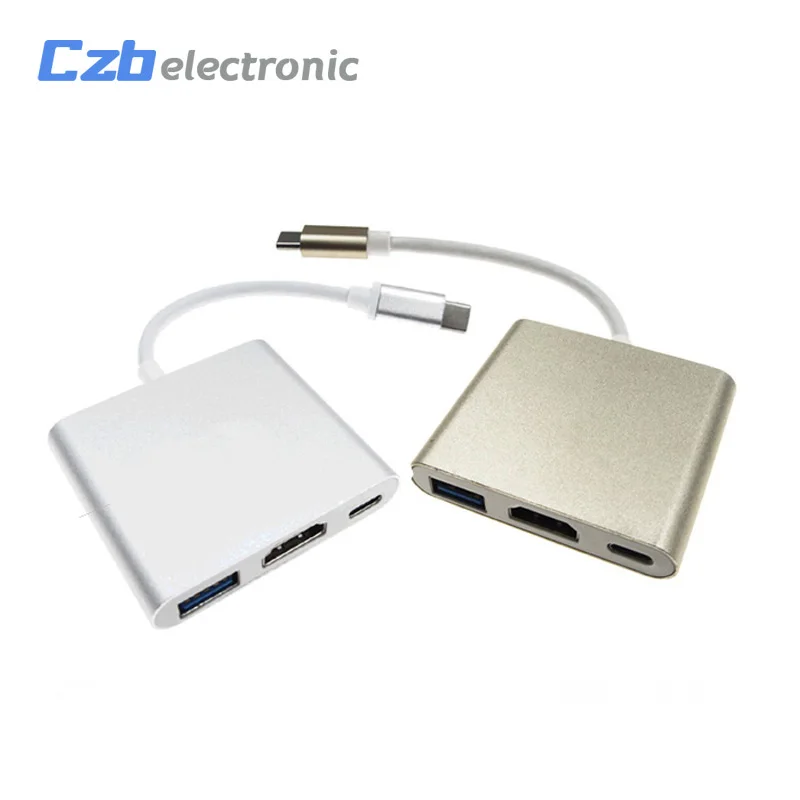 HDMI Usbc к Hdmi 3,1 конвертер адаптер Тип c к hdmi HDMI/USB 3,0/type-C Алюминиевый адаптер для Apple Macbook