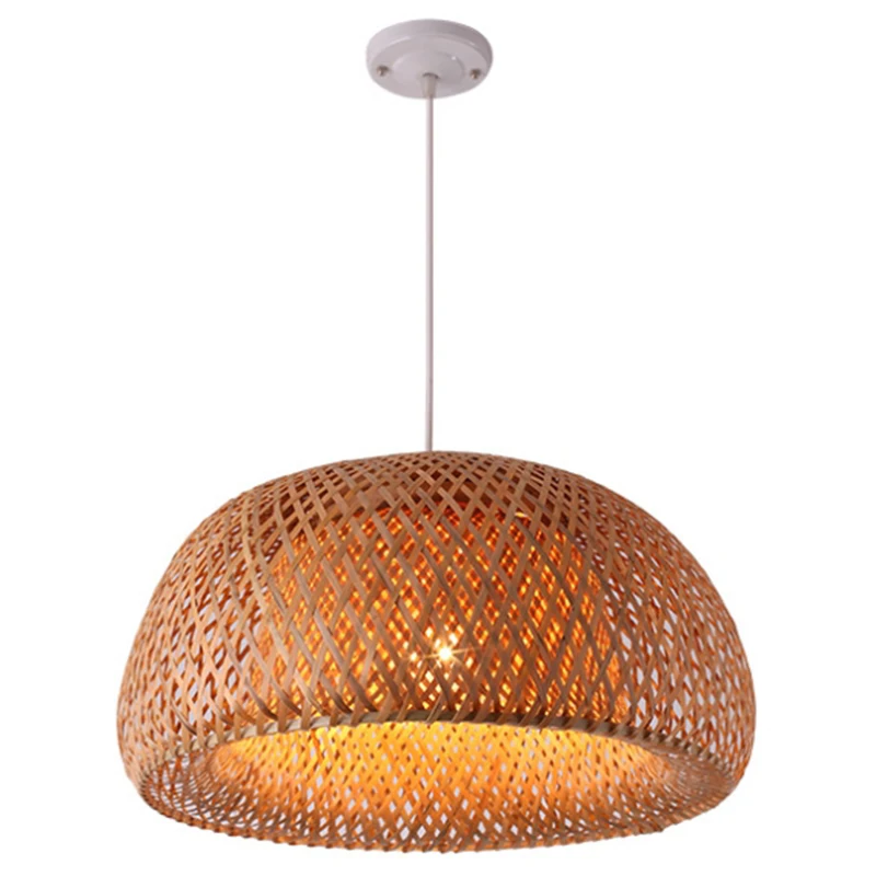 

EASY-Modern Bamboo Work Hand Knitted Bamboo Weaving Chandelier Restaurant Handmade