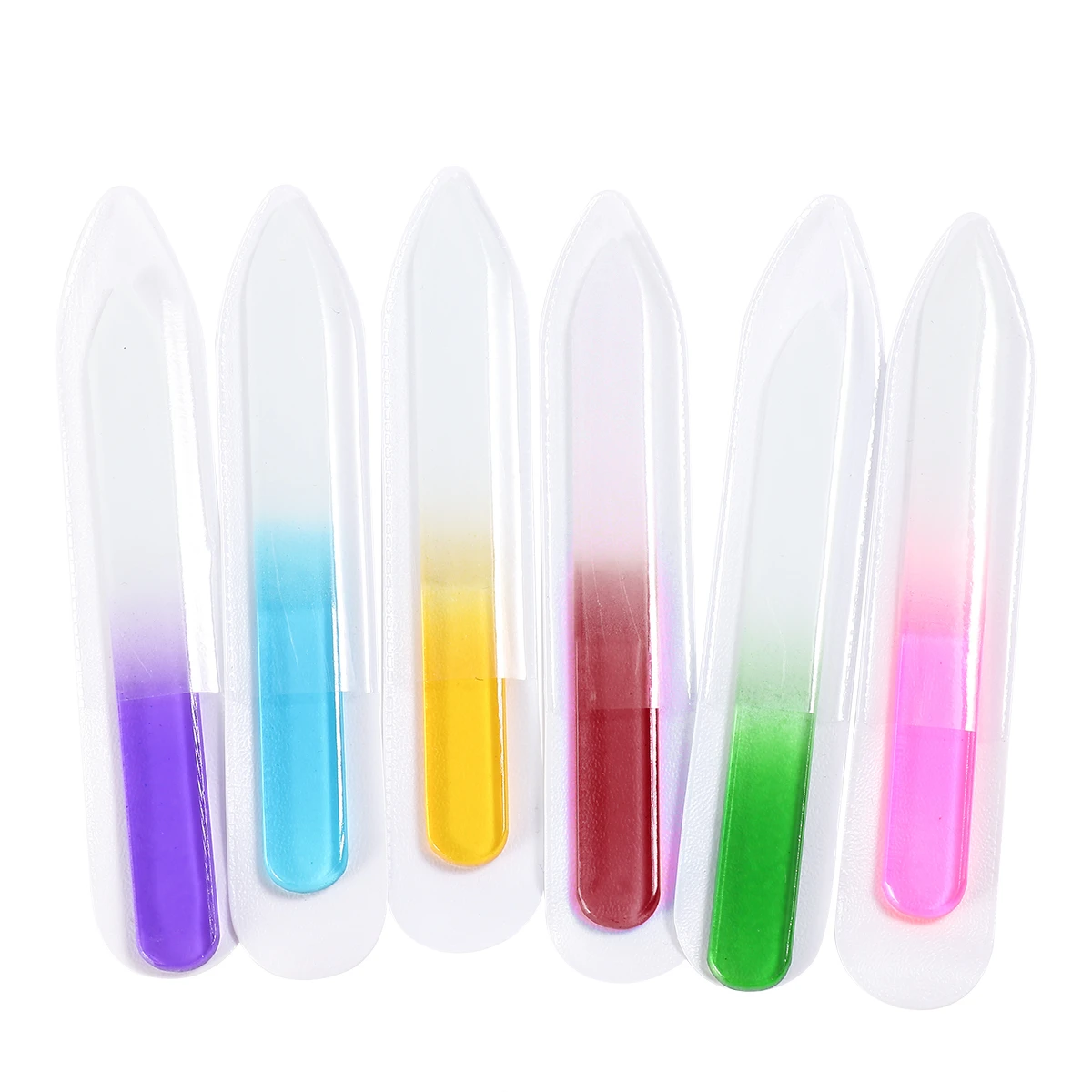 6pcs/set 9CM Nail File Crystal Polishing File Glass Nail Art Manicure File for Women Girl Professional Polishing