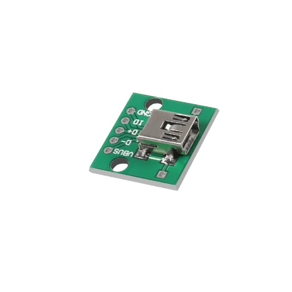 Плата USB разъем Micro Mini USB Мужской USB 2,0 Женский USB разъем интерфейс до 2,54 мм DIP PCB конвертер адаптер - Цвет: Mini 5 PIN
