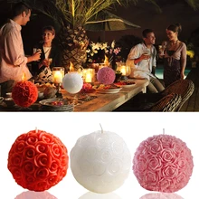 Романтическая 3D Свеча с розами, декоративная элегантная домашняя Свадебная художественная декорация, декор для рождественской вечеринки, праздничная наклейка, свеча, орнамент