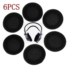 LEORY 6 шт., сменные мягкие наушники, наушники, гарнитура, губчатые Чехлы, 48 мм, гарнитура, наушники для Koss Porta Pro Black