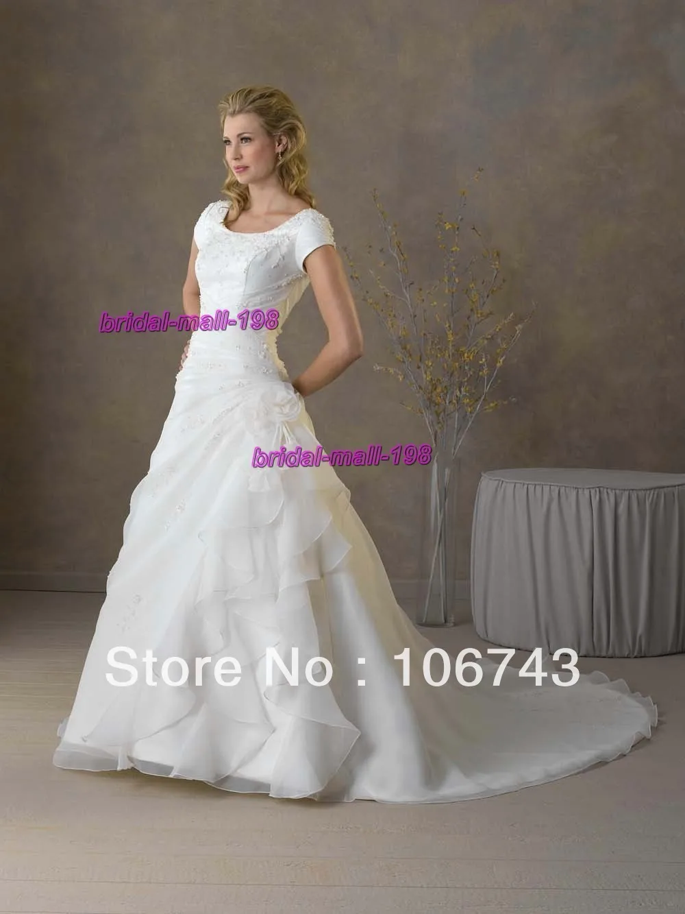 

2018 Natural Floor-length Limited bridal Gown free Shipping Rhinestone Custom Brides Cap Sleeve mother of the bride dresses