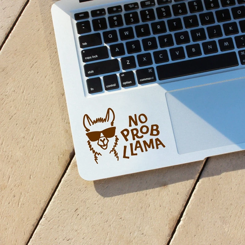 Нет Prob Llama в солнцезащитных очках виниловый стикер для окна автомобиля Декор, Забавный силуэт наклейки для ноутбука для Apple MacBook Air украшения