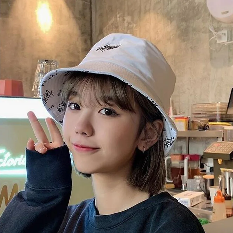 Fisherman Hat Double-sided Wear for Boys/Girls Bob Femme Summer Bucket Hats Women Men's Panama Hat