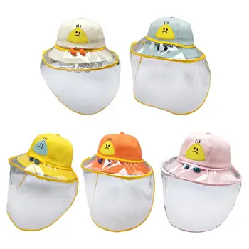 

Kids Fisherman Cap with Removable Protective Face Shield Anti-Saliva Windproof Dustproof Baseball Hat Outdoor for Kids