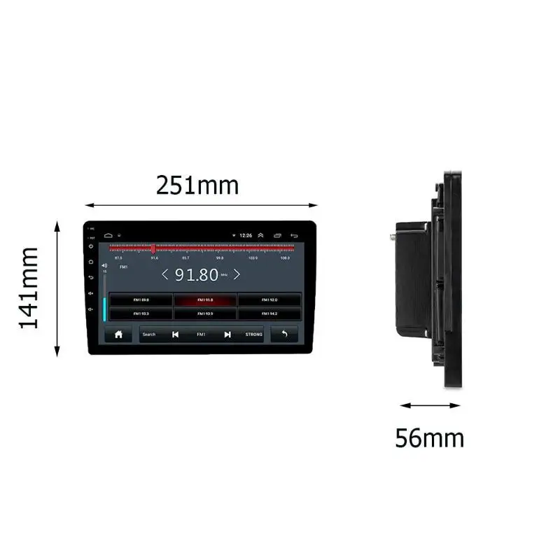 10101 10,1 дюймов Android 8,1 Стерео gps Bluetooth навигация 4,0 WiFi FM MP5 плеер Поддержка сенсорной кнопки и кнопки сброса