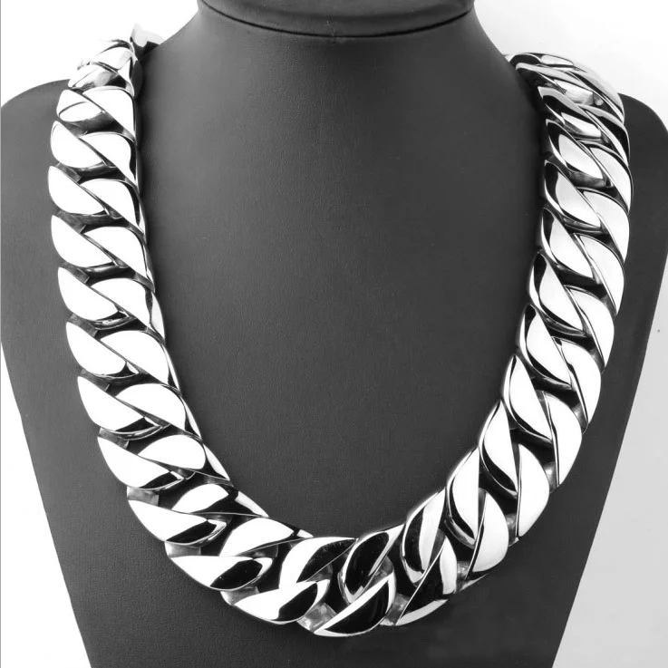 45cm Men Jewelry Heavy 500g Silver 