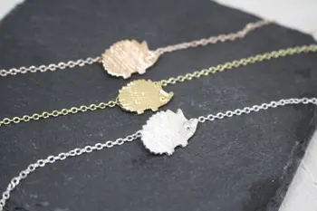 

New Designer Cute Hedgehog pendant chain Necklace Simple Cartoon Animal Necklace Porcupine Hedgepig Necklace for Lady jewelry