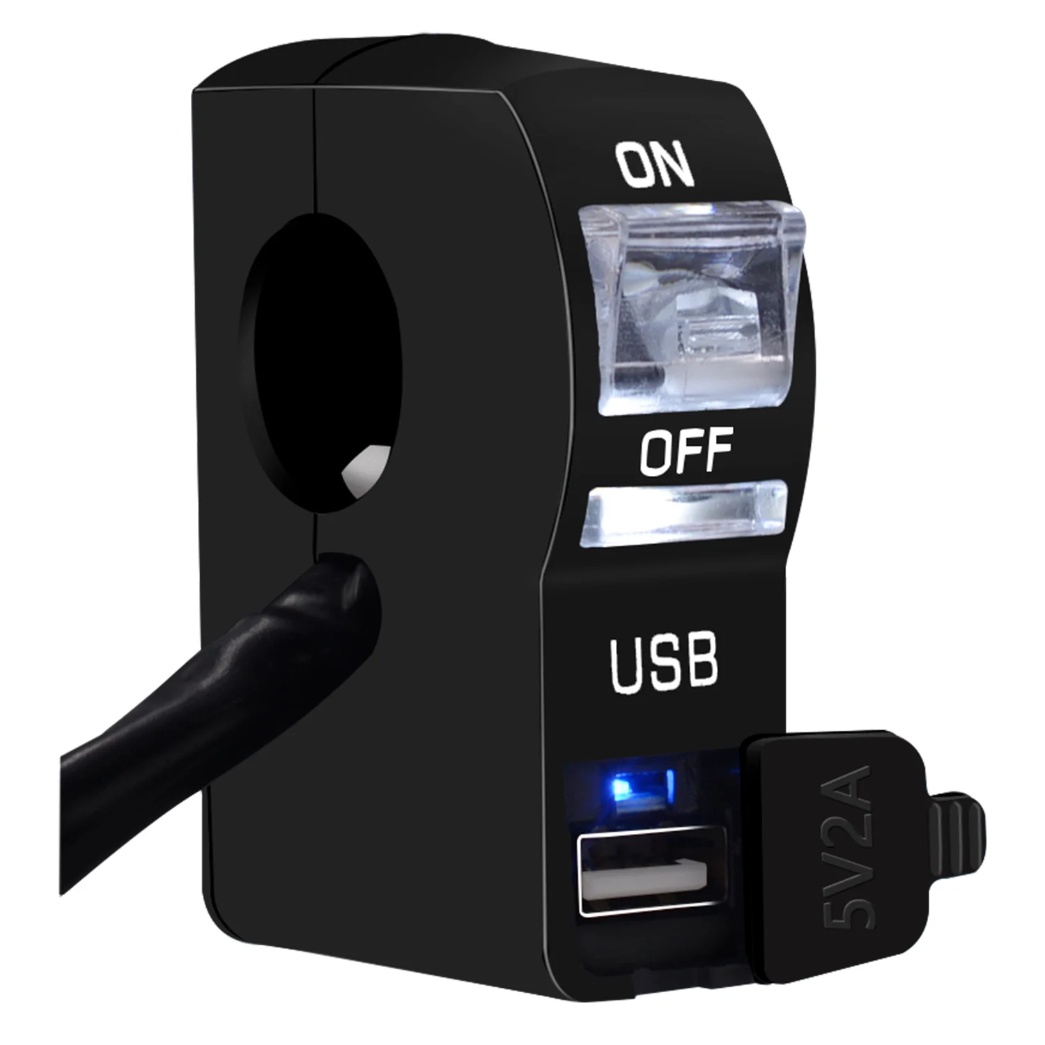 Мотоцикл телефон зарядка через usb фара переключатель аксессуары водонепроницаемый портативный мото автомобильное электрическое зарядное устройство - Цвет: 1 Pcs