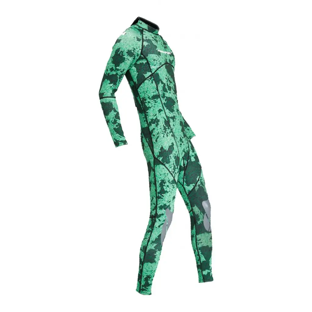 Men Full Body Wetsuit 3mm Neoprene Dive Suit Scuba Diving Snorkeling Jumpsuit Green Size S / M / L / XL / XXL / XXXL