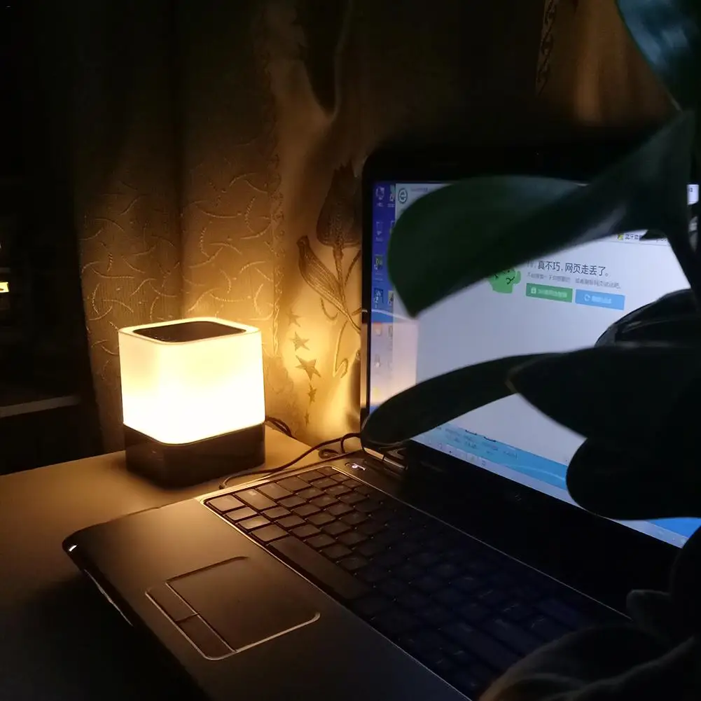 Красочный портативный беспроводной динамик s светодиодный свет Bluetooth умный динамик поддержка будильник прикроватная лампа мини аудио музыкальный плеер