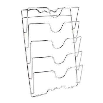 

Pan Lid Holder Storage Rack Wall Mount Pot Cover Organizer Kitchen Accessories