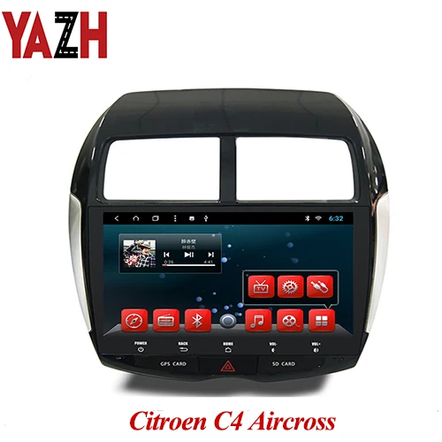 YAZH 2 ГБ+ 32 ГБ Android 9,0 Автомобильный gps плеер Navi для Citroen C4 Aircross с 10," ips дисплеем центральный мультимедийный без DVD головки - Цвет: 9.0 RAM 2GB ROM 32GB