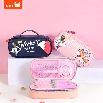 

NOHOO School Pencil Case For Boys Girls Cartoon Unicorn Lager Capacity Waterproof Kawaii School Supplies 8-Color cosmetic bag