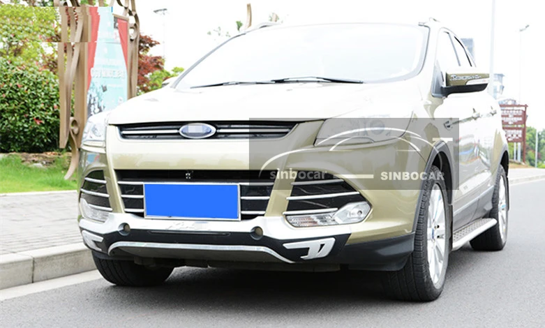 Автомобиль ABS пластик Передний+ задний протектор Подоконник Накладка багажник защита для Ford Escape KUGA 2013 Бампер протектор