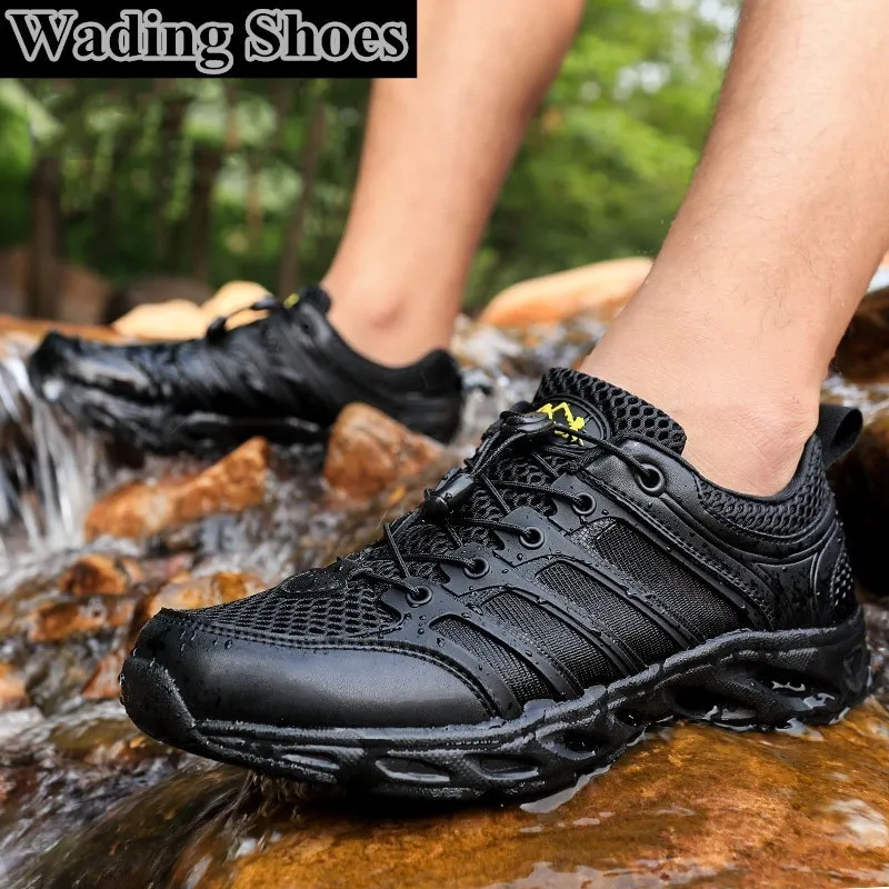 Zapatos de senderismo tácticos ultraligeros para exteriores, zapatillas anfibias malla transpirable para acampar y pescar, tallas 39-44 - AliExpress