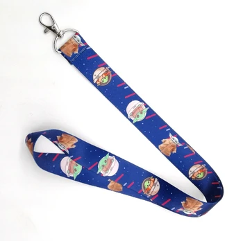 

New cartoon baby yoda Key Chains Neck Strap Keys Camera ID Card Lanyard