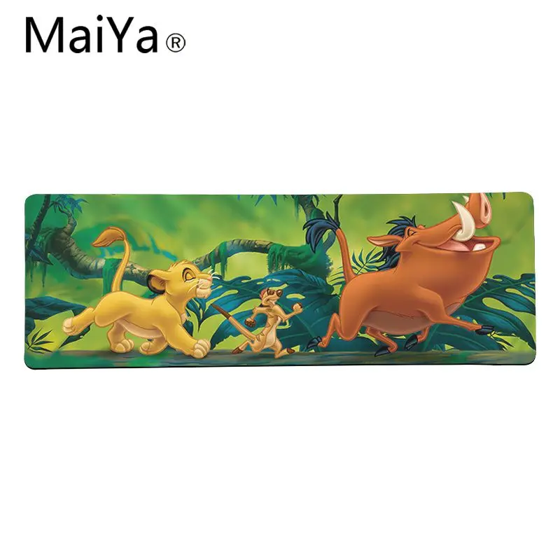Lock Edge 40X90cm Maiya высококачественный лев Король Simba натуральный резиновый игровой коврик для мыши Настольный коврик большой коврик для мыши клавиатуры коврик - Цвет: Lock Edge 40X90cm