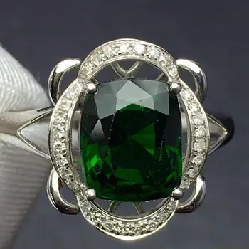 

Tsavorite Ring Fine Jewelry Real 18 K Gold Jewelry Natural Unheat 3ct Tsavorite Gemstones Tsavorites Female Wedding Rings