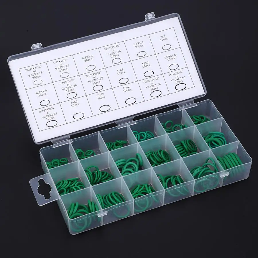 Beennex 270 Pcs O-Ring High Temperature Resistant Sealing Buna-N Rubber Ring Assortment Kit