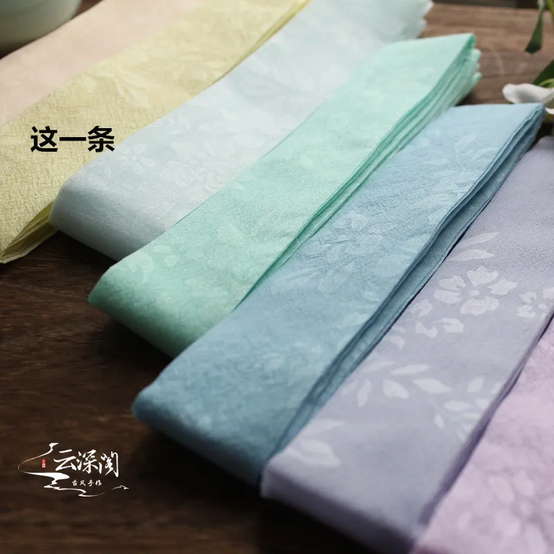 Lemon yellow Ming style экономически эффективный однотонный темно-обшитый Hanfu повязка для волос в древнем стиле головной убор с печатью повязки для волос - Цвет: Lemon yellow