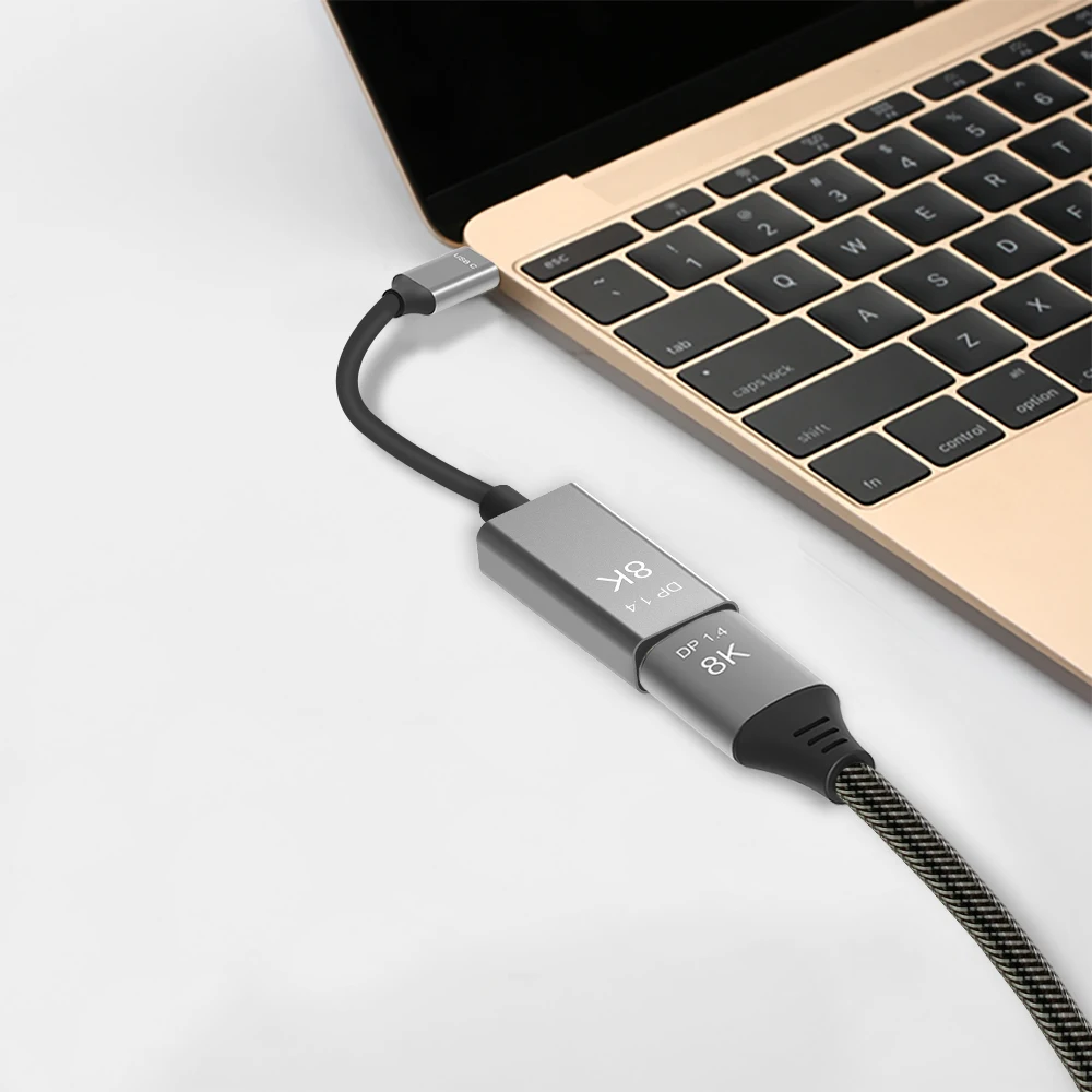 Двухрежимный кабель USB C-DisplayPort 1 4 8K @ 60 Гц 4K 144 штекер-гнездо 25 см конвертер Thunderbolt 3 в