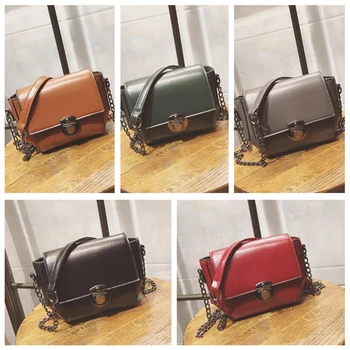 

Women Fashionable Shoulder Bags 2020 New Korean Version of The Messenger Bag Handbag Chain Wild Solid Shoulder Bag