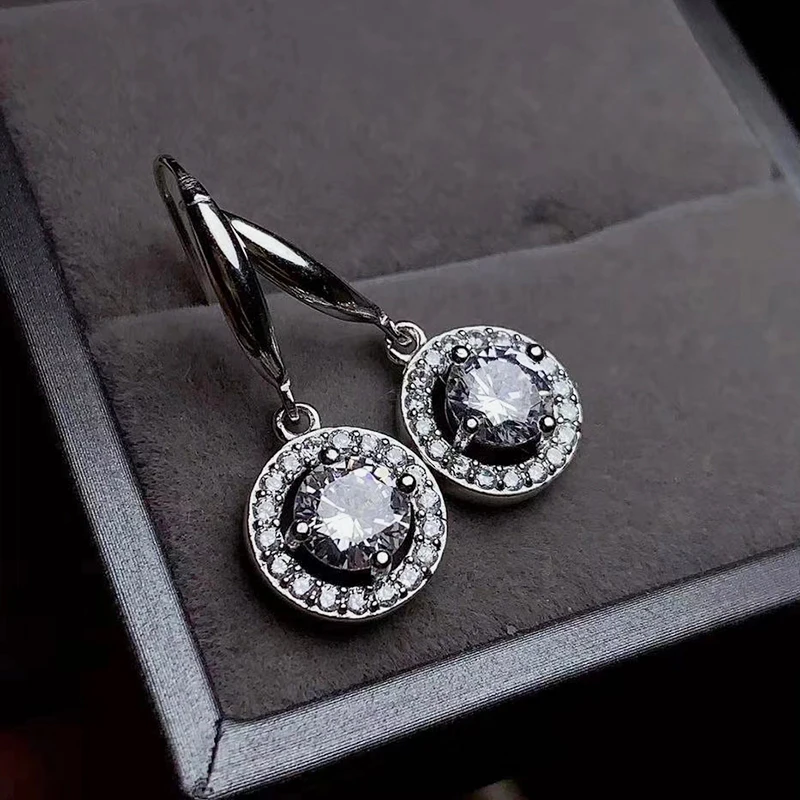 CoLife Jewelry Fashion Moissanite Drop Earrings for Daily Wear 2 Pieces D Color Moissanite Earrings 925  Silver Gemstone Eardrop