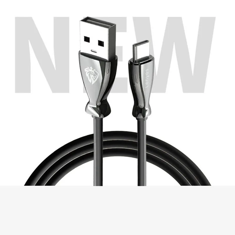 Lenyes 1 м Кубок чемпиона USB кабель Быстрая зарядка кабель синхронизации данных Micro type C iOS 2.4A TPE кабели для iPhone iPad Розничная торговля LC901